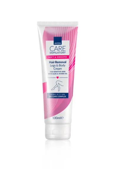 Avon Care Depilatory Soft & Smooth Hair Removal Legs & Body Cream - 100ml