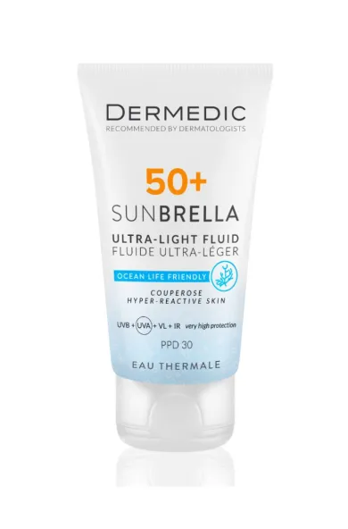 DERMEDIC SUNBRELLA SPF 50 + Sun Protection ultra-light fluid couperose Hyper-Reactive skin 40ml