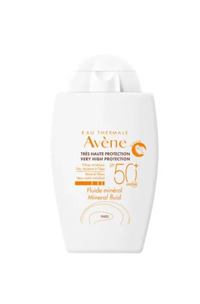 Avène Ultra Light 100% Mineral Filter For Intolerant Skin Fluid Matte Finish Sunscreen SPF50
