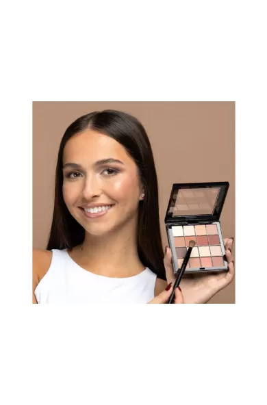 Palladio Ultimate 16 Count Pro Shadow Palette - Natural Nudes