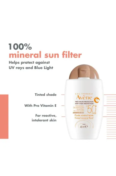 AVENE Tinted mineral fluid spf50+