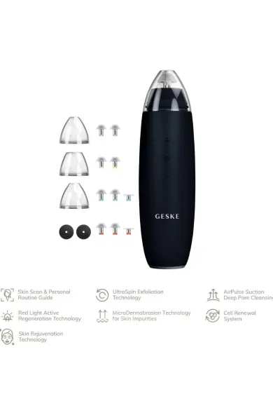 Geske MicroDermabrasion Blackhead Remover | 7 in 1 - Black