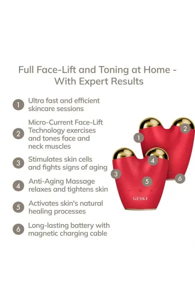 GESKE MicroCurrent Face Lifter 6 in 1 “Special Edition”+ Free Travel bag