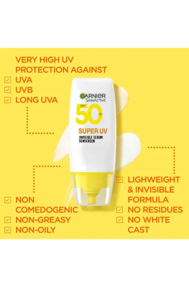 Garnier Super UV invisible serum SPF50+