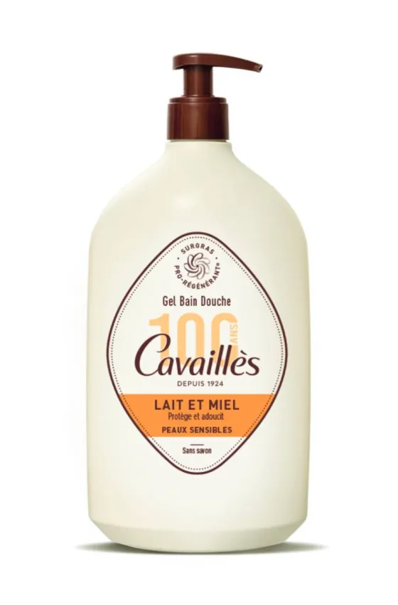 Roge Cavailles Bath and Shower Gel for Sensitive Skin Milk and Honey - 1L