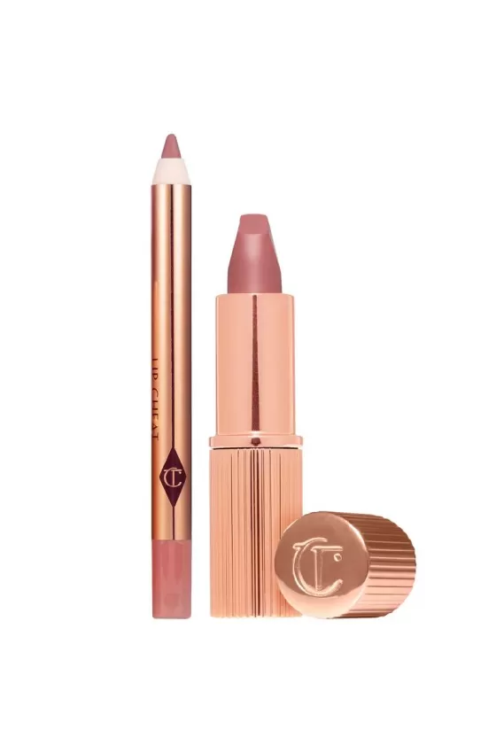 Charlotte Tilbury Mini Pillow Talk Lipstick & Liner Set - Pillow Talk - nude pink