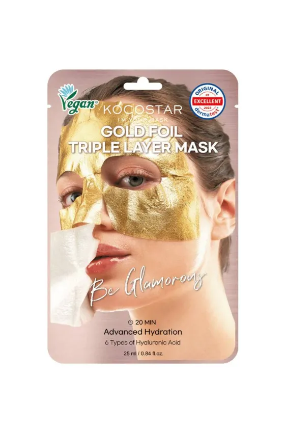 KOCOSTAR PREMIUM GOLD TRIPLE LAYER MASK